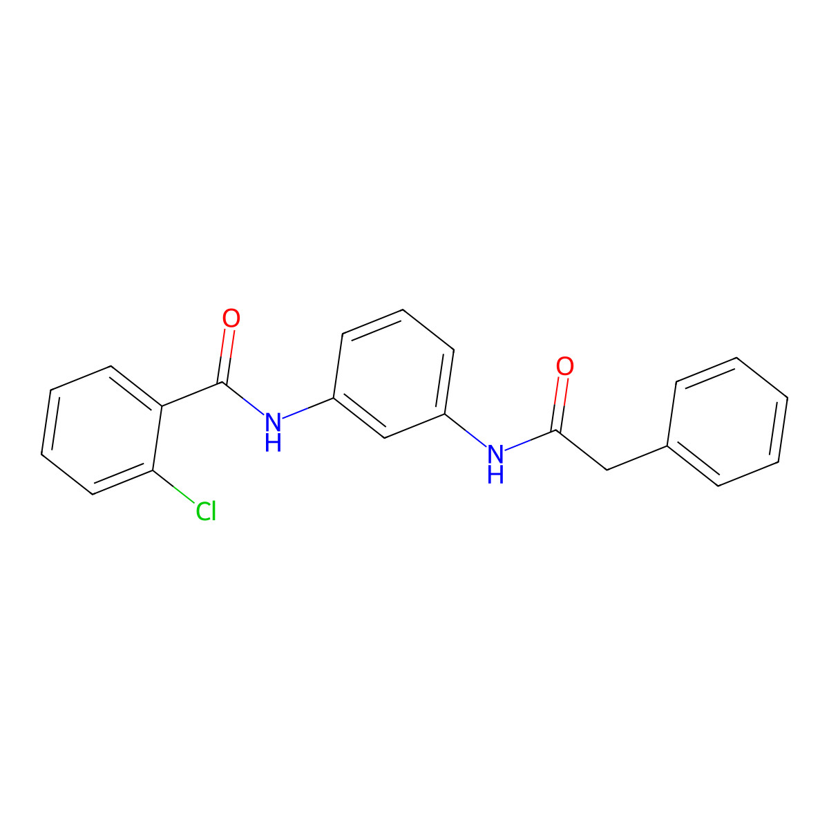 2-chloro-N-{3-[(phenylacetyl)amino]phenyl}benzamide molecular structure, CAS 347337-67-1