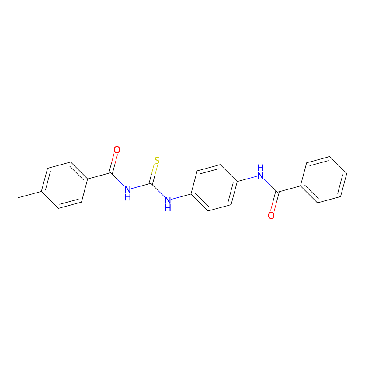 N-[(4-benzamidophenyl)carbamothioyl]-4-methylbenzamide molecular structure, CAS 347337-70-6