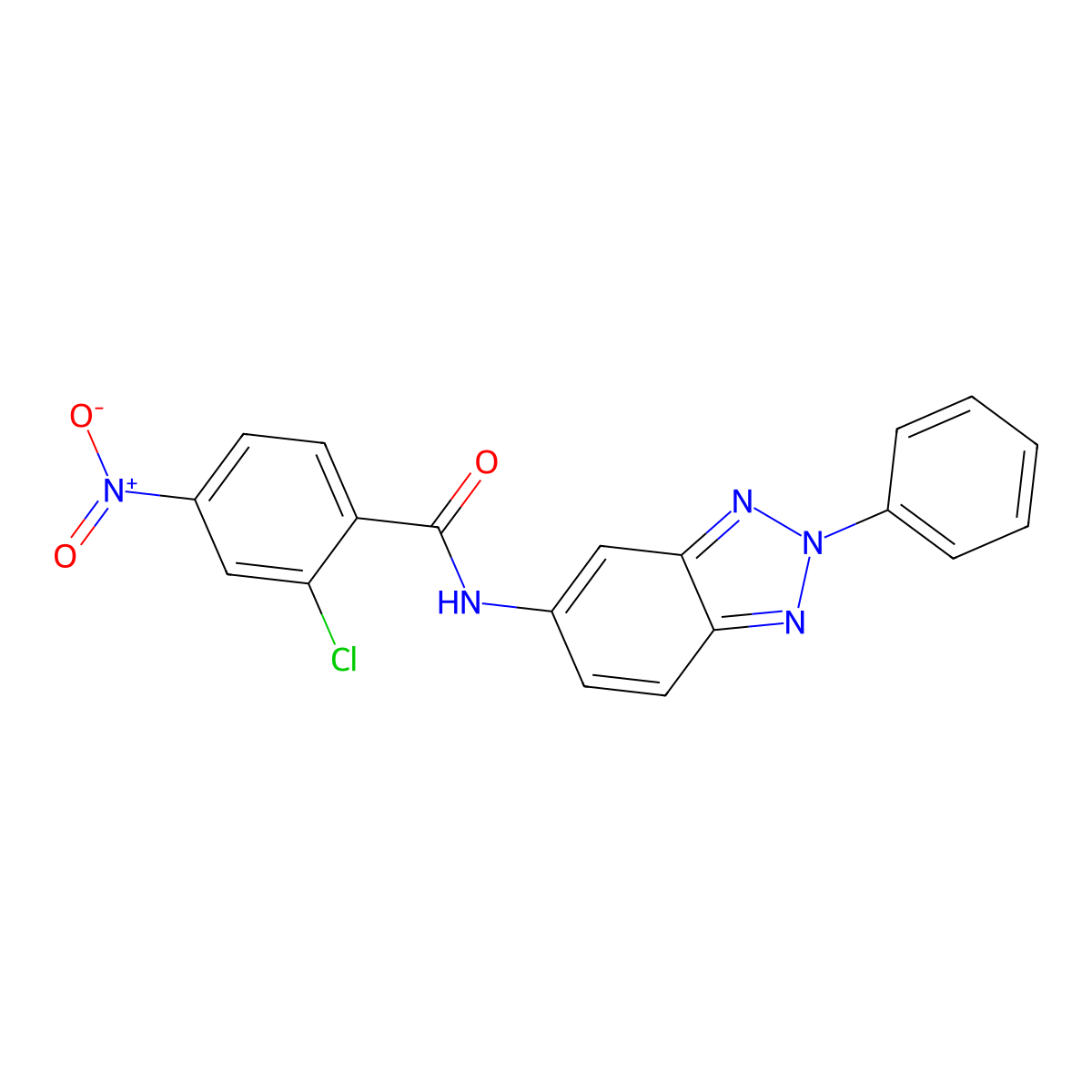 2-chloro-4-nitro-N-(2-phenylbenzotriazol-5-yl)benzamide molecular structure, CAS 347337-95-5