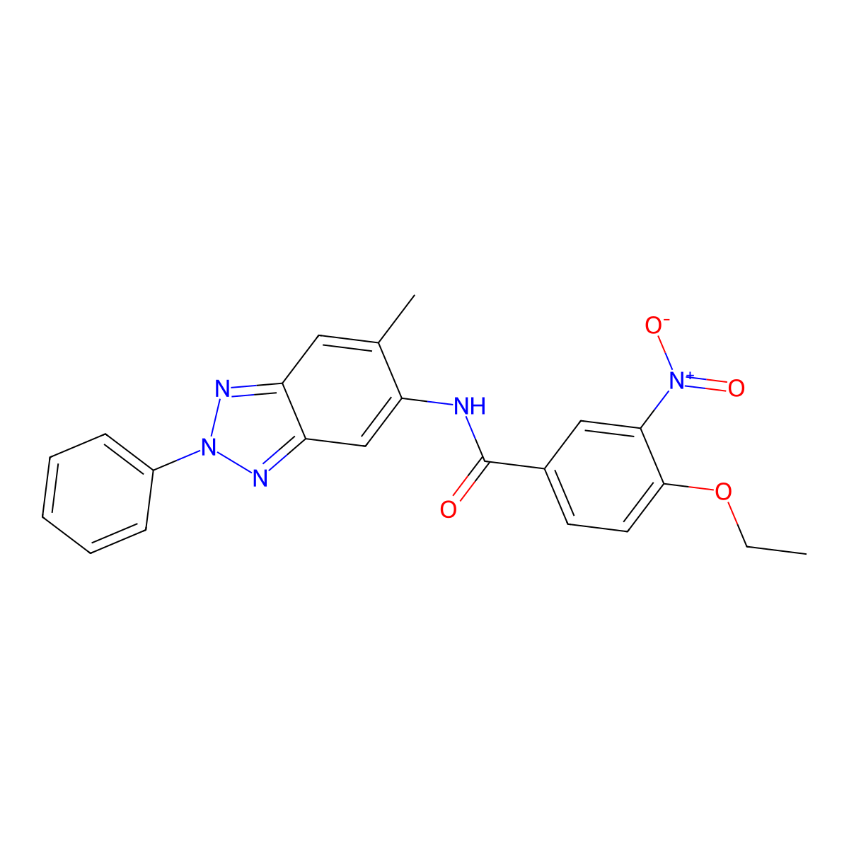 4-ethoxy-N-(6-methyl-2-phenylbenzotriazol-5-yl)-3-nitrobenzamide molecular structure, CAS 347337-97-7