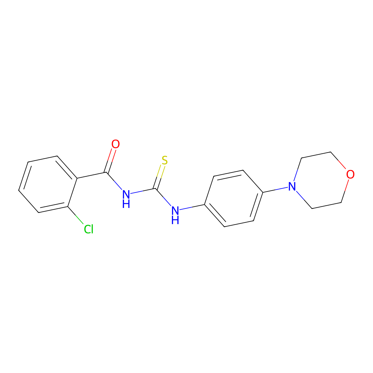 2-chloro-N-[(4-morpholin-4-ylphenyl)carbamothioyl]benzamide molecular structure, CAS 347338-90-3