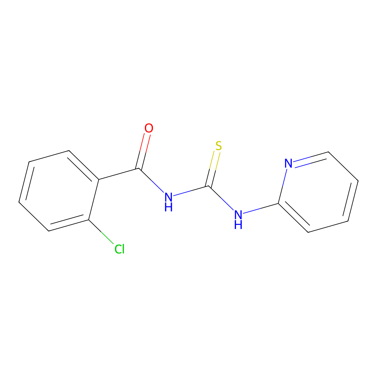 2-chloro-N-(pyridin-2-ylcarbamothioyl)benzamide molecular structure, CAS 347338-94-7