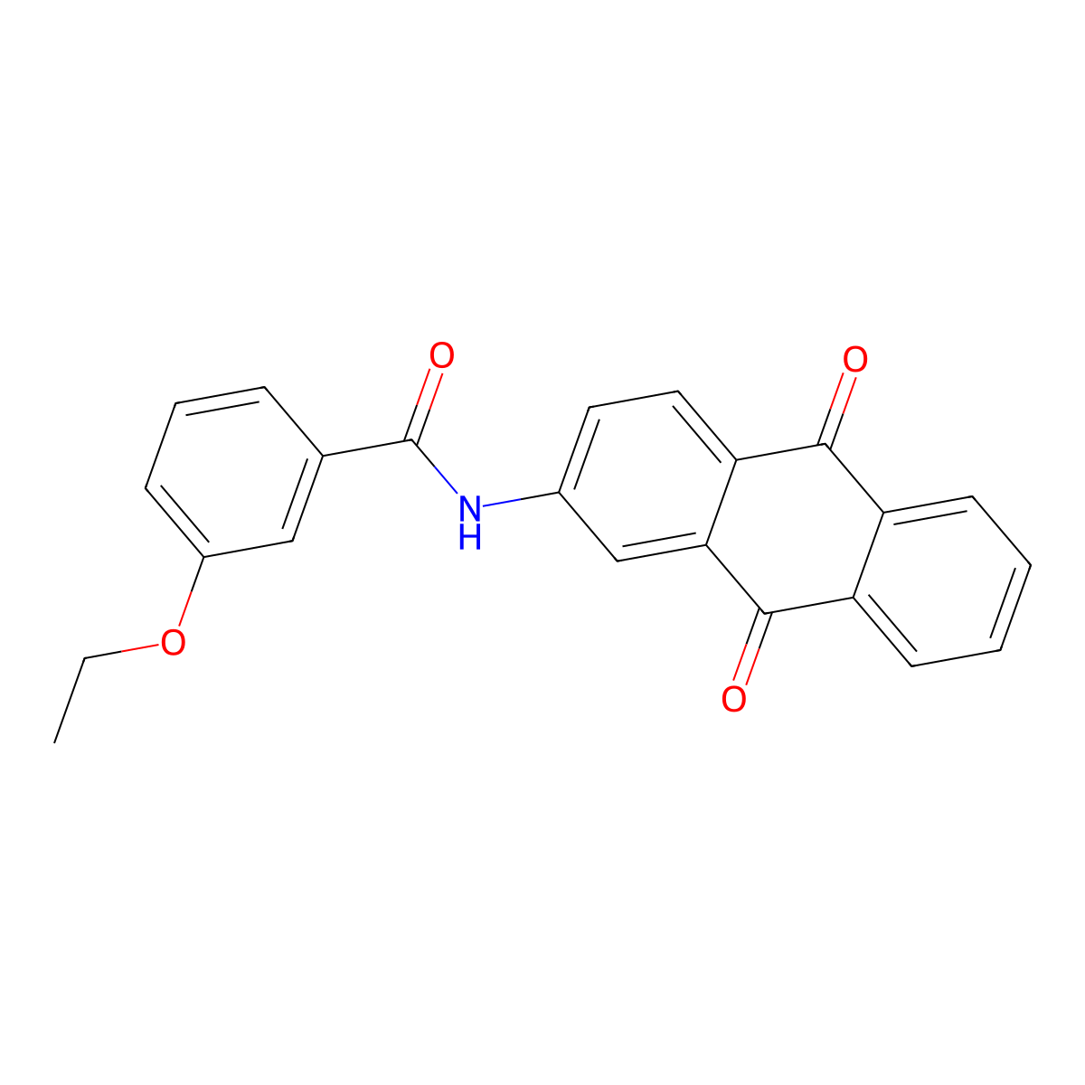 N-(9,10-dioxoanthracen-2-yl)-3-ethoxybenzamide molecular structure, CAS 347339-00-8