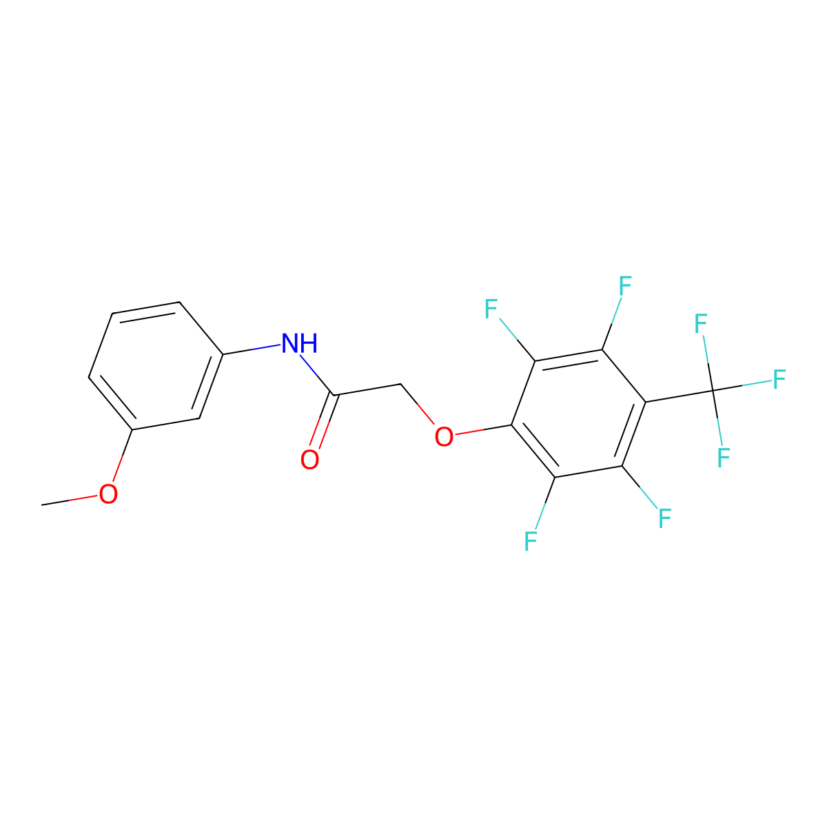 N-(3-methoxyphenyl)-2-[2,3,5,6-tetrafluoro-4-(trifluoromethyl)phenoxy]acetamide molecular structure, CAS 347339-12-2