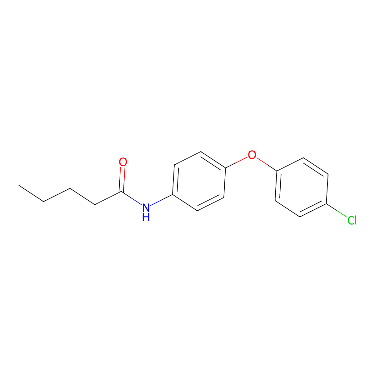 N-[4-(4-chlorophenoxy)phenyl]pentanamide molecular structure, CAS 347339-14-4