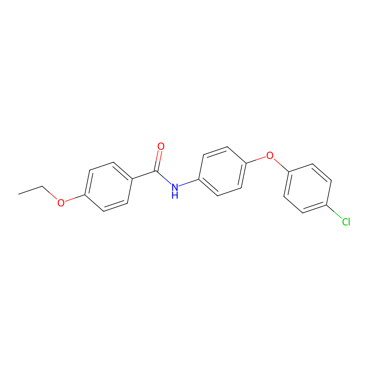 N-[4-(4-chlorophenoxy)phenyl]-4-ethoxybenzamide molecular structure, CAS 347339-22-4