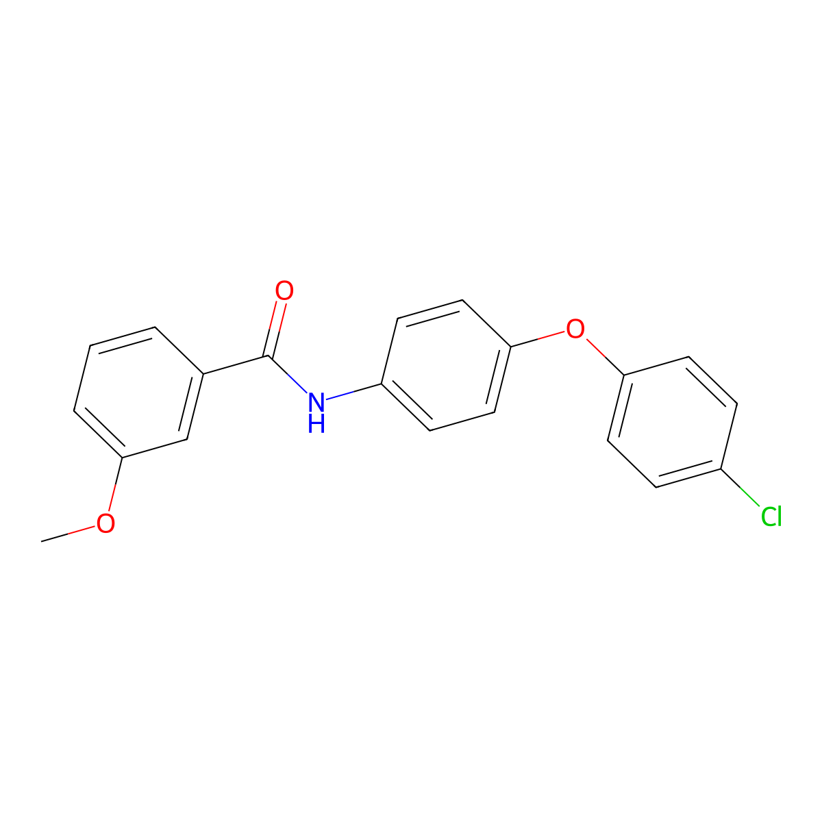 N-[4-(4-chlorophenoxy)phenyl]-3-methoxybenzamide molecular structure, CAS 347339-23-5