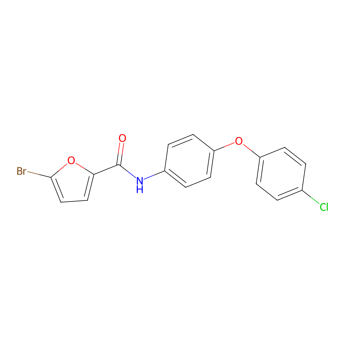 5-bromo-N-[4-(4-chlorophenoxy)phenyl]furan-2-carboxamide molecular structure, CAS 347339-28-0