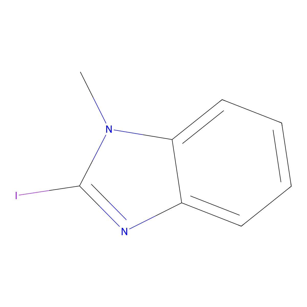 2-Iodo-1-methyl-1H-benzoimidazole molecular structure, CAS 34734-15-1