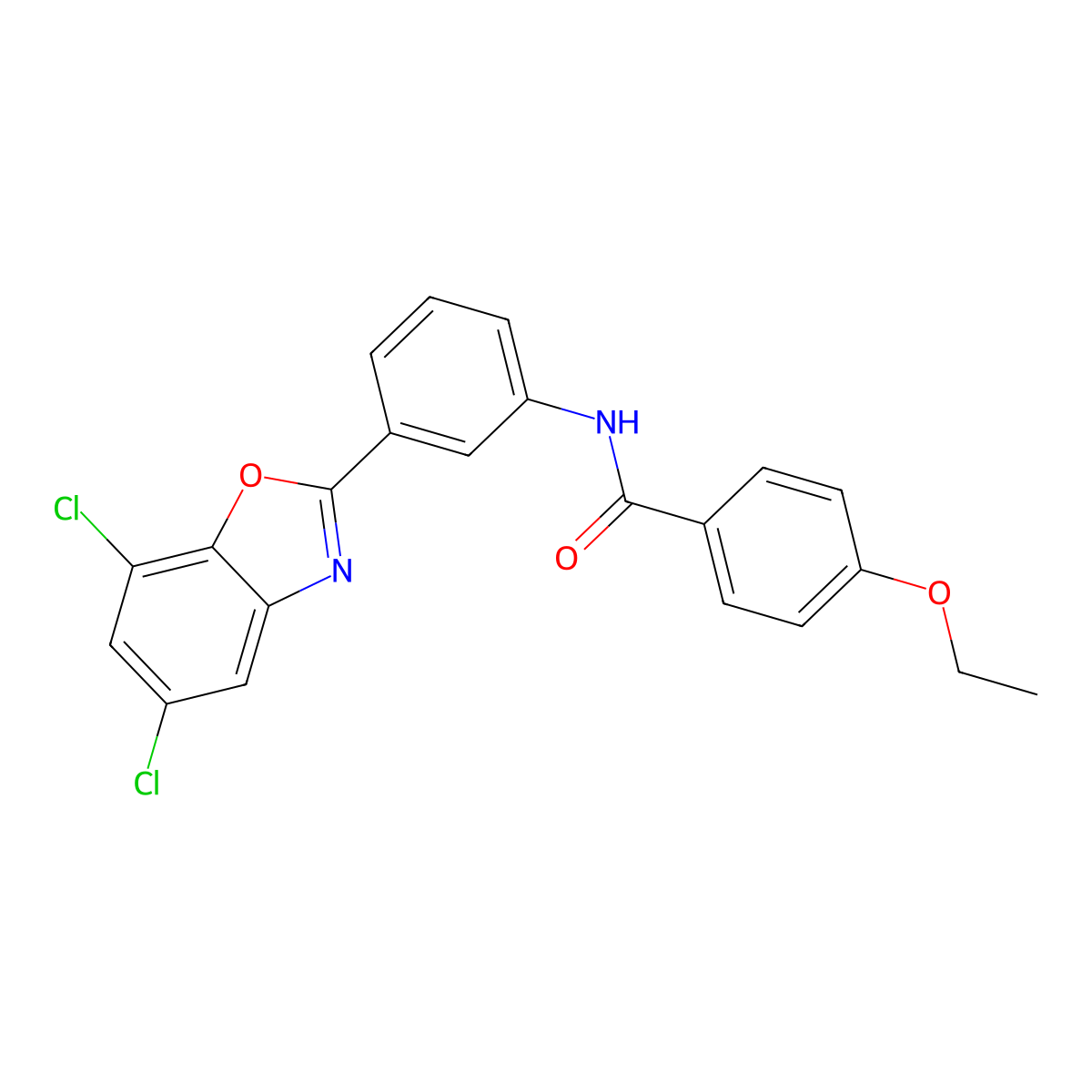 N-[3-(5,7-dichloro-1,3-benzoxazol-2-yl)phenyl]-4-ethoxybenzamide molecular structure, CAS 347340-03-8