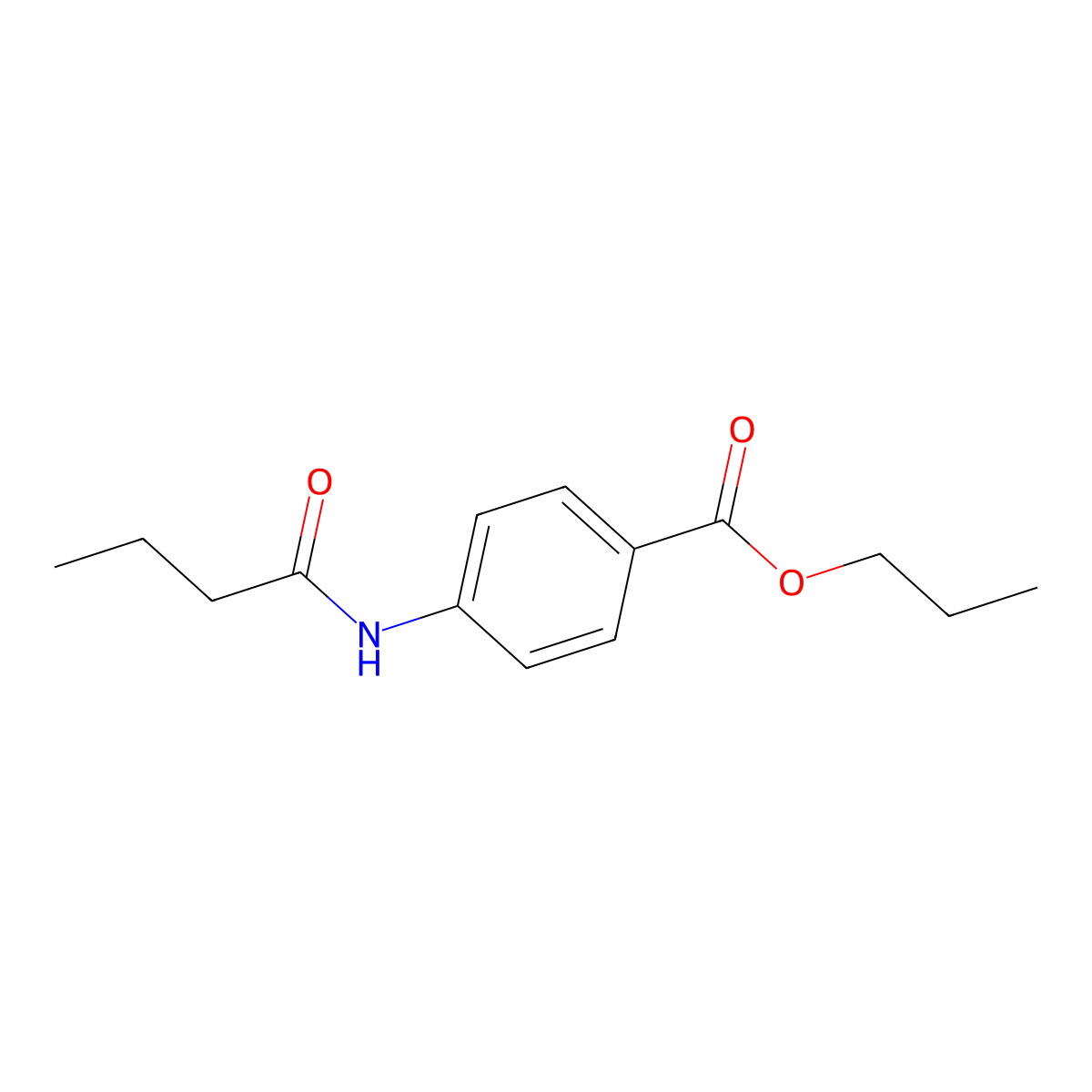 Propyl 4-(butanoylamino)benzoate molecular structure, CAS 347340-33-4