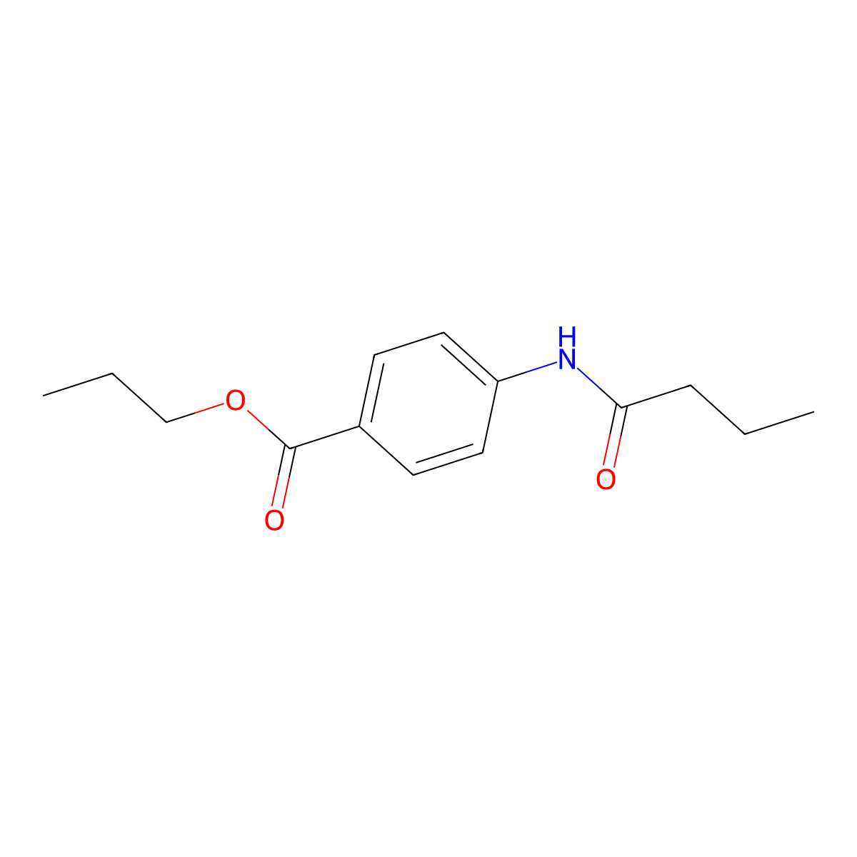 Propyl 4-(butanoylamino)benzoate molecular structure, CAS 347340-33-4