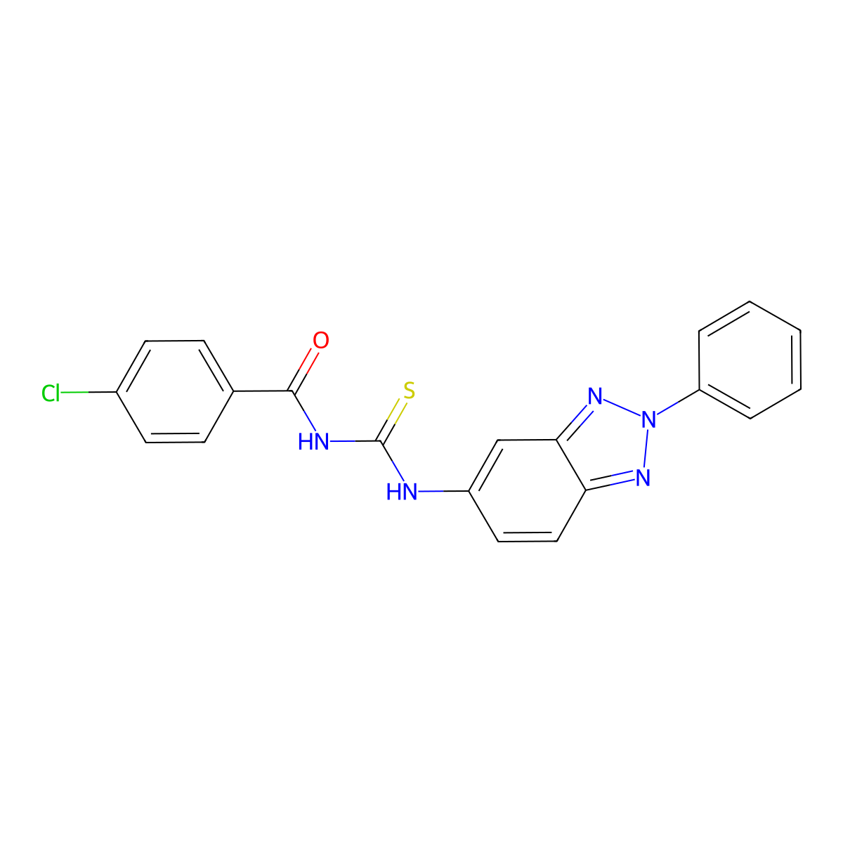 4-chloro-N-[(2-phenylbenzotriazol-5-yl)carbamothioyl]benzamide molecular structure, CAS 347340-36-7