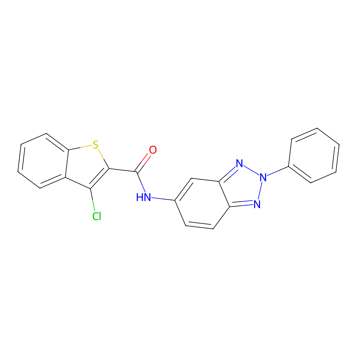 3-chloro-N-(2-phenylbenzotriazol-5-yl)-1-benzothiophene-2-carboxamide molecular structure, CAS 347340-38-9