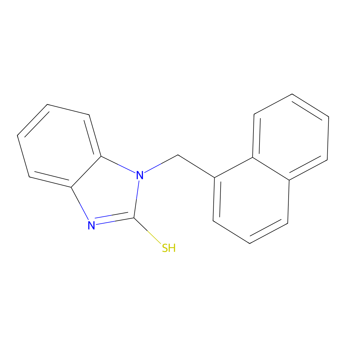 3-(naphthalen-1-ylmethyl)-1H-benzimidazole-2-thione molecular structure, CAS 347340-88-9