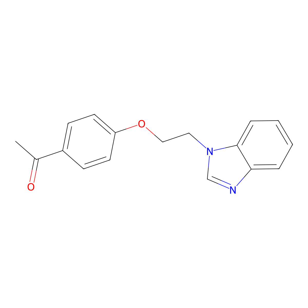1-{4-[2-(1H-benzimidazol-1-yl)ethoxy]phenyl}ethanone molecular structure, CAS 347341-82-6