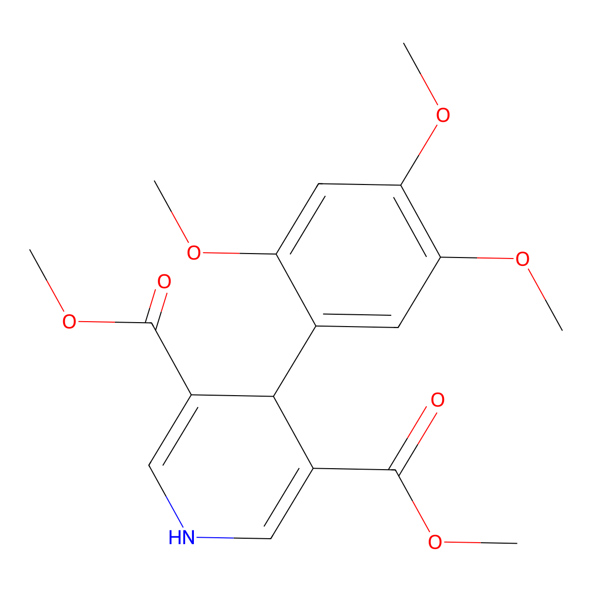 Dimethyl 4-(2,4,5-trimethoxyphenyl)-1,4-dihydropyridine-3,5-dicarboxylate molecular structure, CAS 347351-30-8