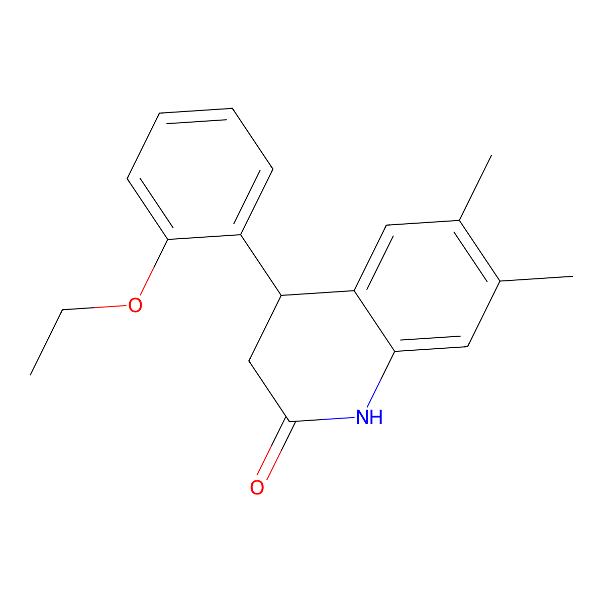 4-(2-ethoxyphenyl)-6,7-dimethyl-3,4-dihydro-1H-quinolin-2-one molecular structure, CAS 347351-98-8
