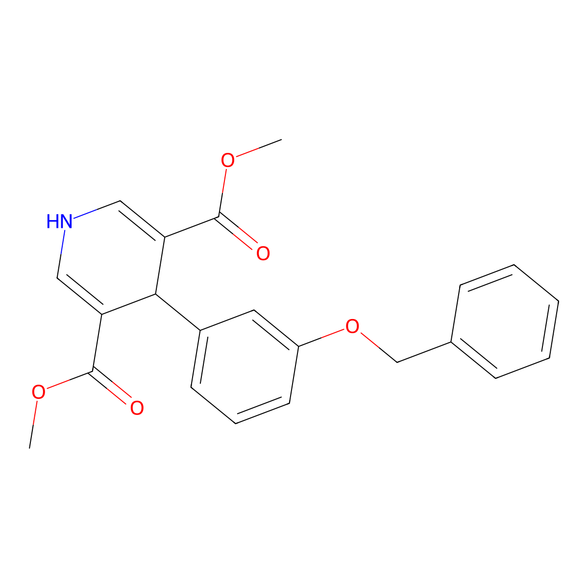 4-(3-Benzyloxy-phenyl)-1,4-dihydro-pyridine-3,5-dicarboxylic acid dimethyl ester molecular structure, CAS 347352-63-0