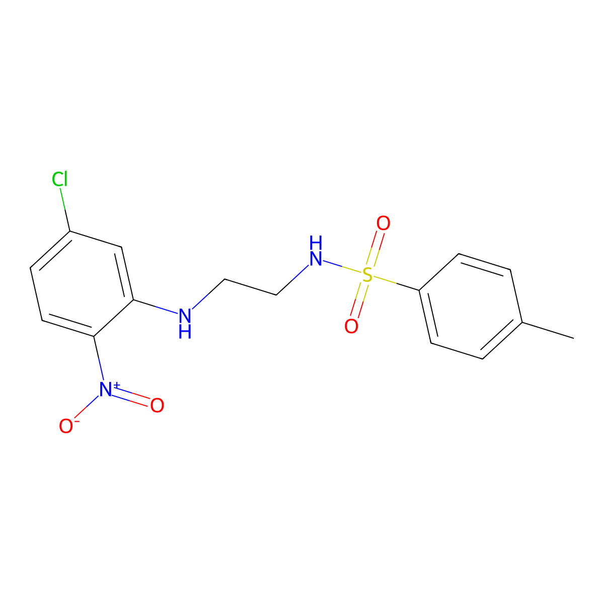 N-[2-(5-chloro-2-nitroanilino)ethyl]-4-methylbenzenesulfonamide molecular structure, CAS 347354-33-0