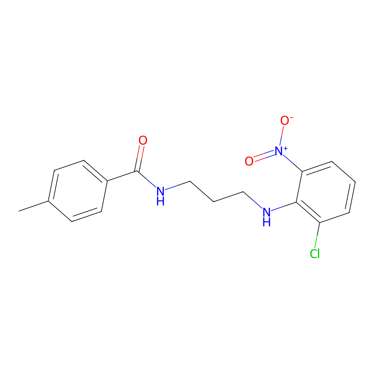 N-(3-{2-chloro-6-nitroanilino}propyl)-4-methylbenzamide molecular structure, CAS 347354-84-1