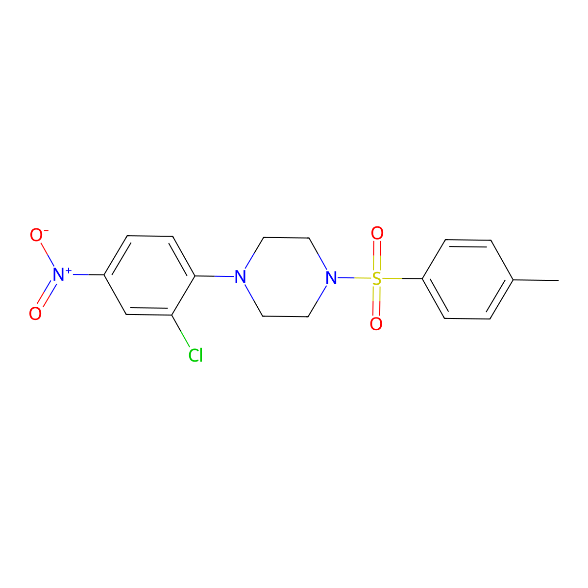 1-(2-Chloro-4-nitrophenyl)-4-(4-methylphenyl)sulfonylpiperazine molecular structure, CAS 347354-94-3