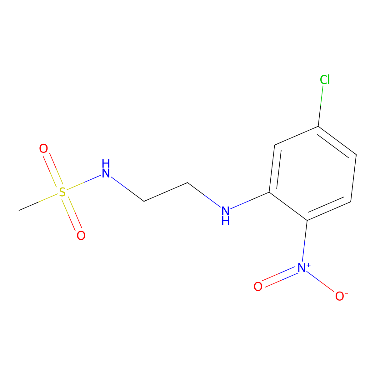 N-{2-[(5-chloro-2-nitrophenyl)amino]ethyl}methanesulfonamide molecular structure, CAS 347355-07-1