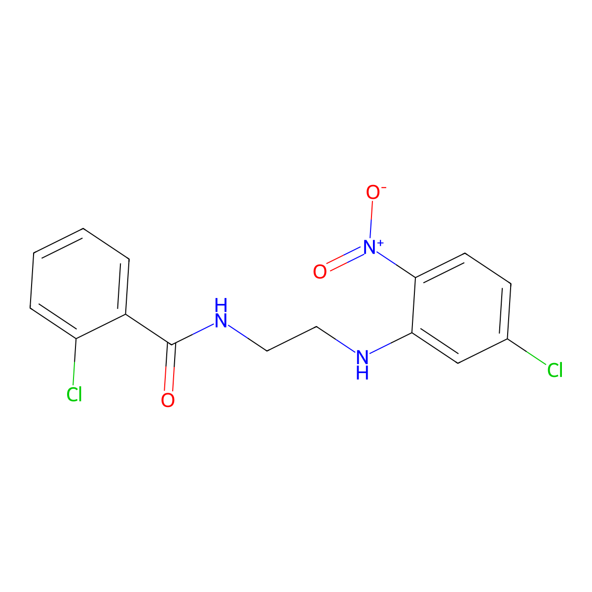 2-chloro-N-[2-(5-chloro-2-nitroanilino)ethyl]benzamide molecular structure, CAS 347355-09-3