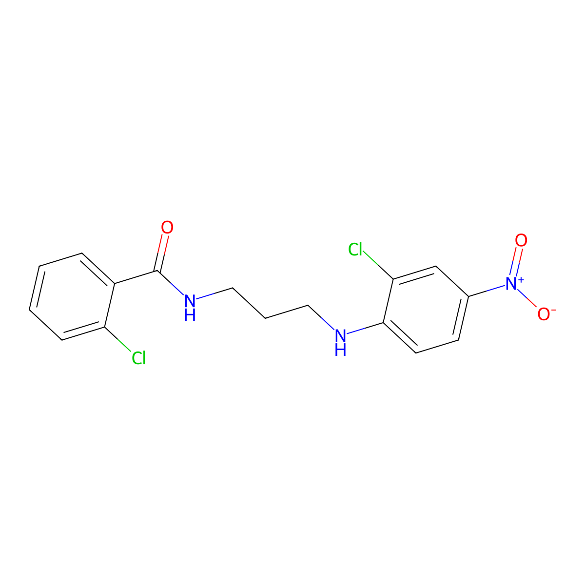 2-chloro-N-[3-(2-chloro-4-nitroanilino)propyl]benzamide molecular structure, CAS 347355-10-6