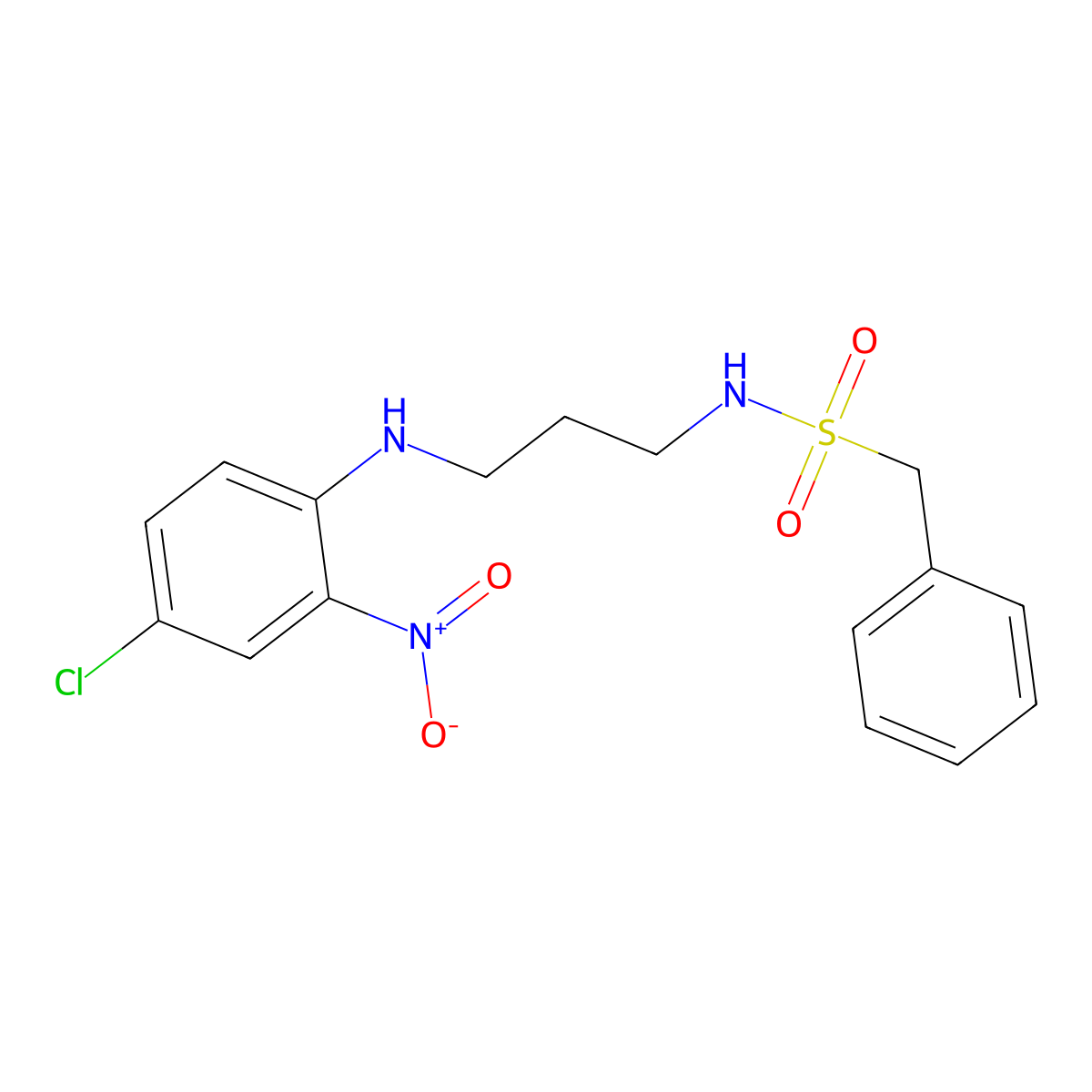 N-[3-(4-chloro-2-nitroanilino)propyl]-1-phenylmethanesulfonamide molecular structure, CAS 347355-11-7