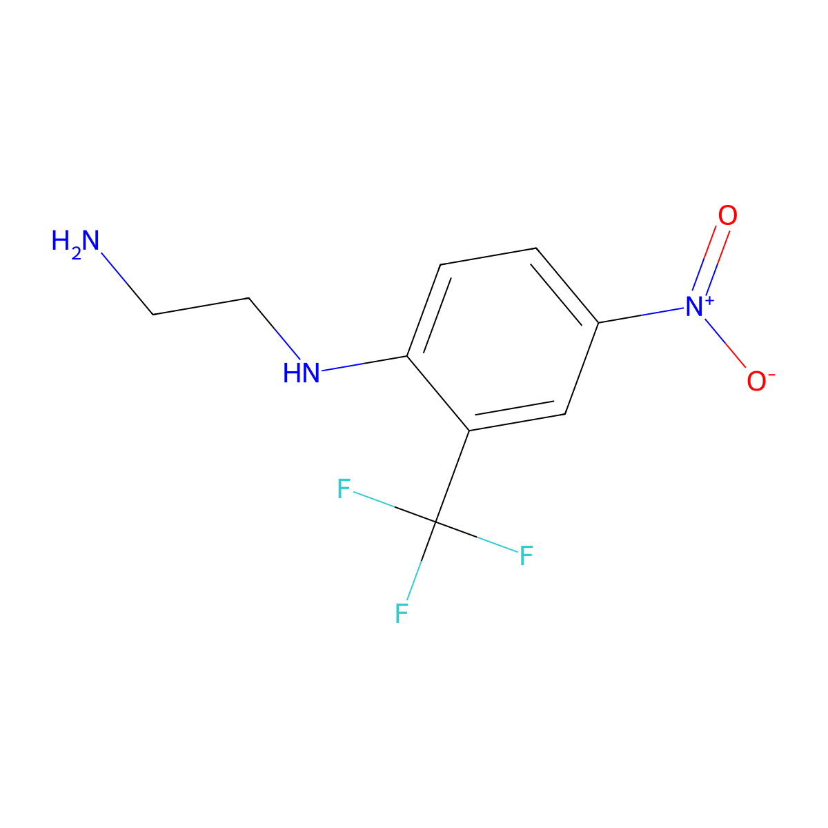 N1-(4-Nitro-2-trifluoromethyl-phenyl)-ethane-1,2-diamine molecular structure, CAS 347355-57-1