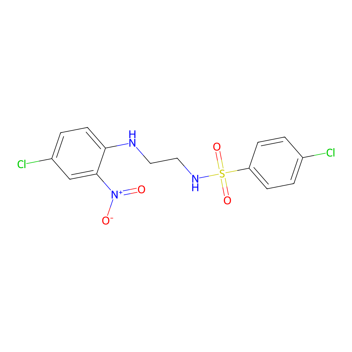 4-chloro-N-[2-(4-chloro-2-nitroanilino)ethyl]benzenesulfonamide molecular structure, CAS 347355-62-8