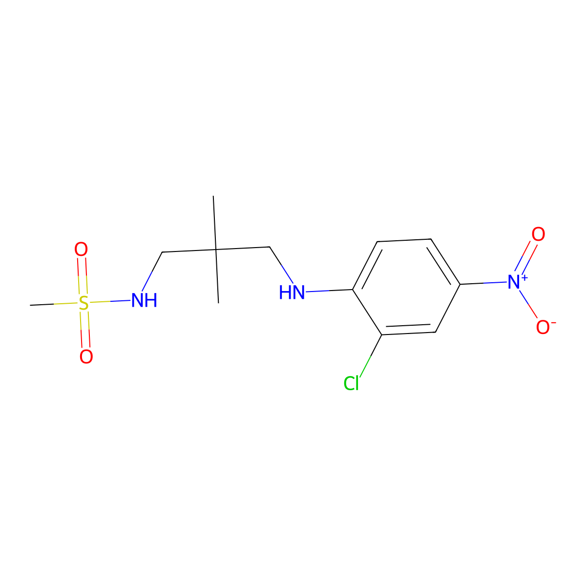 N-[3-(2-Chloro-4-nitroanilino)-2,2-dimethylpropyl]methanesulfonamide molecular structure, CAS 347355-71-9