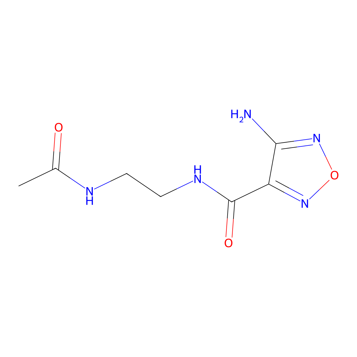 N-(2-acetamidoethyl)-4-amino-1,2,5-oxadiazole-3-carboxamide molecular structure, CAS 347355-79-7