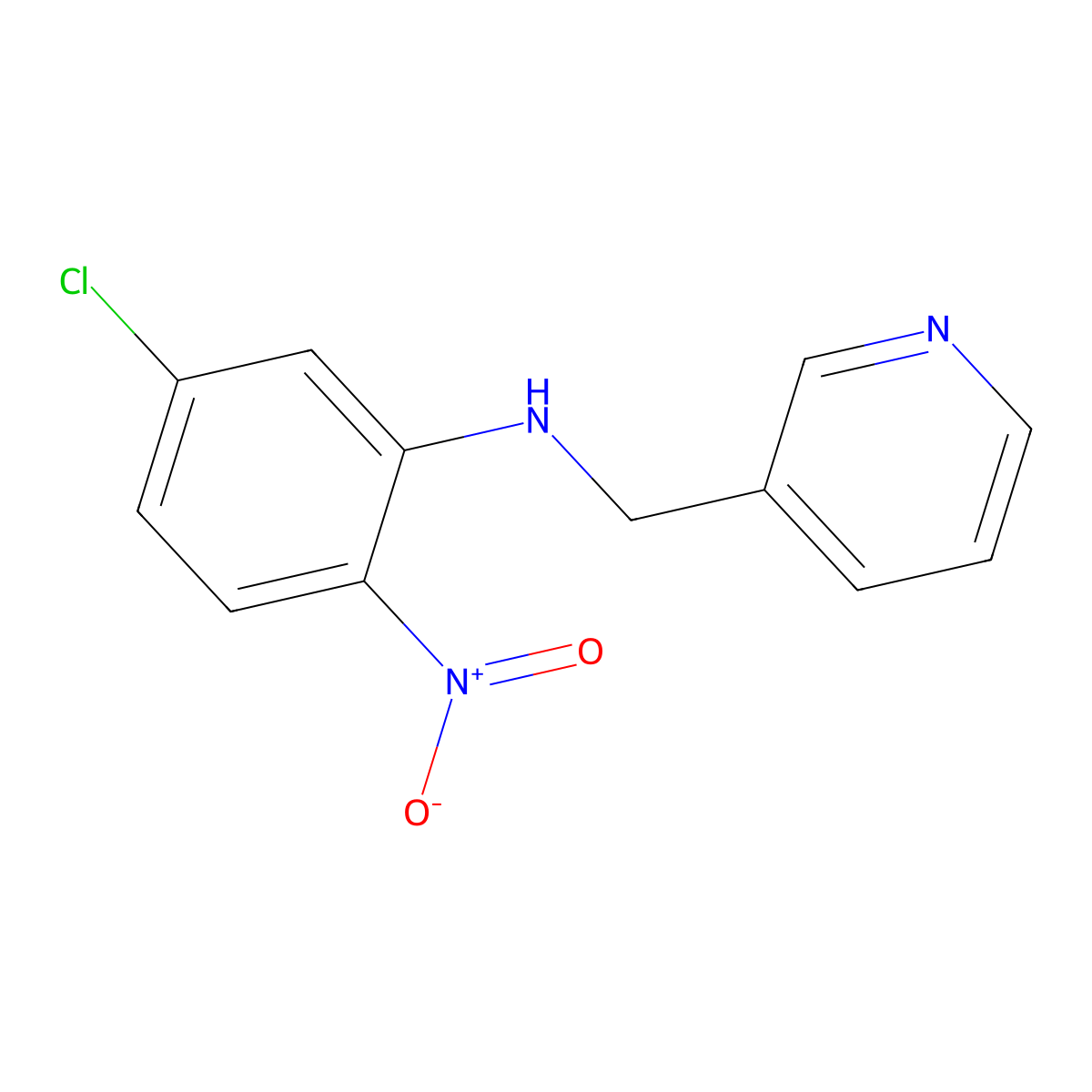 5-chloro-2-nitro-N-(pyridin-3-ylmethyl)aniline molecular structure, CAS 347355-91-3