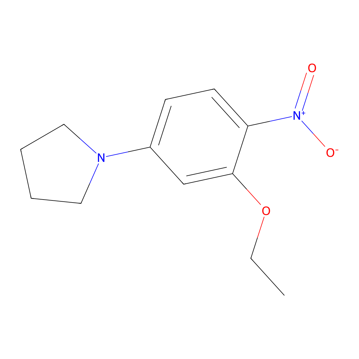 1-(3-Ethoxy-4-nitrophenyl)pyrrolidine molecular structure, CAS 347356-09-6