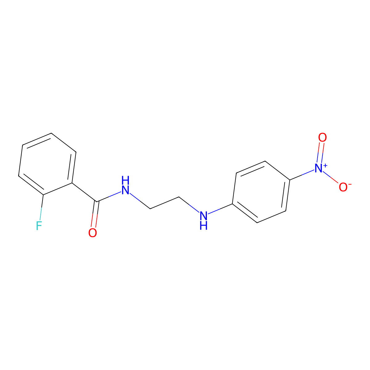 2-fluoro-N-[2-(4-nitroanilino)ethyl]benzamide molecular structure, CAS 347356-11-0