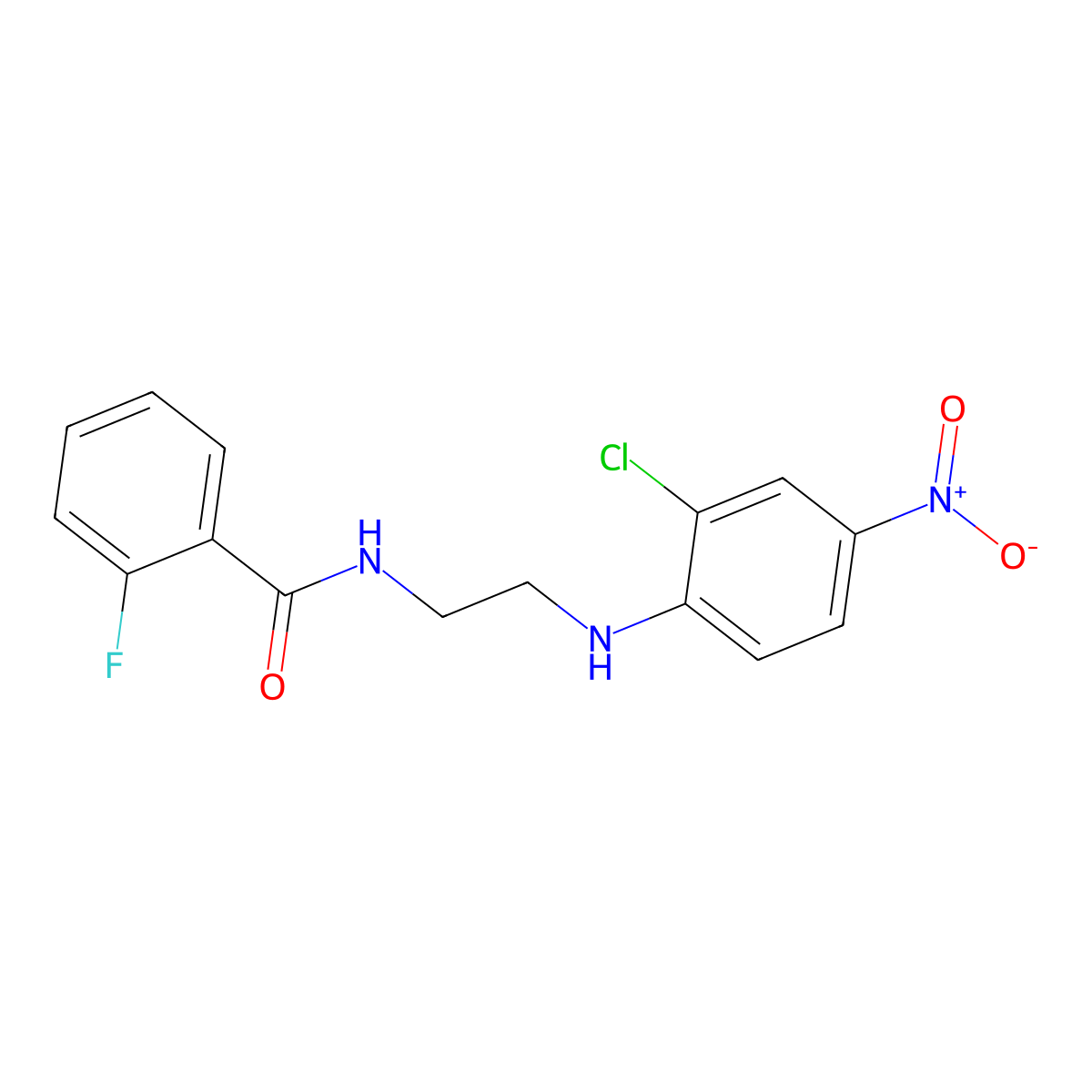 N-[2-(2-chloro-4-nitroanilino)ethyl]-2-fluorobenzamide molecular structure, CAS 347356-12-1