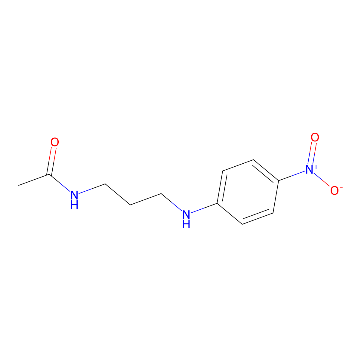 N-{3-[(4-nitrophenyl)amino]propyl}acetamide molecular structure, CAS 347356-33-6