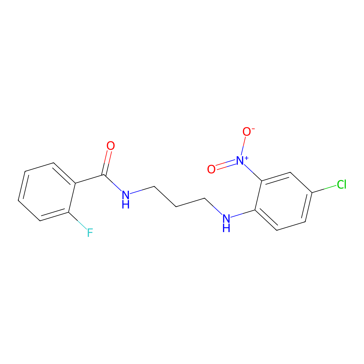 N-[3-(4-chloro-2-nitroanilino)propyl]-2-fluorobenzamide molecular structure, CAS 347356-34-7