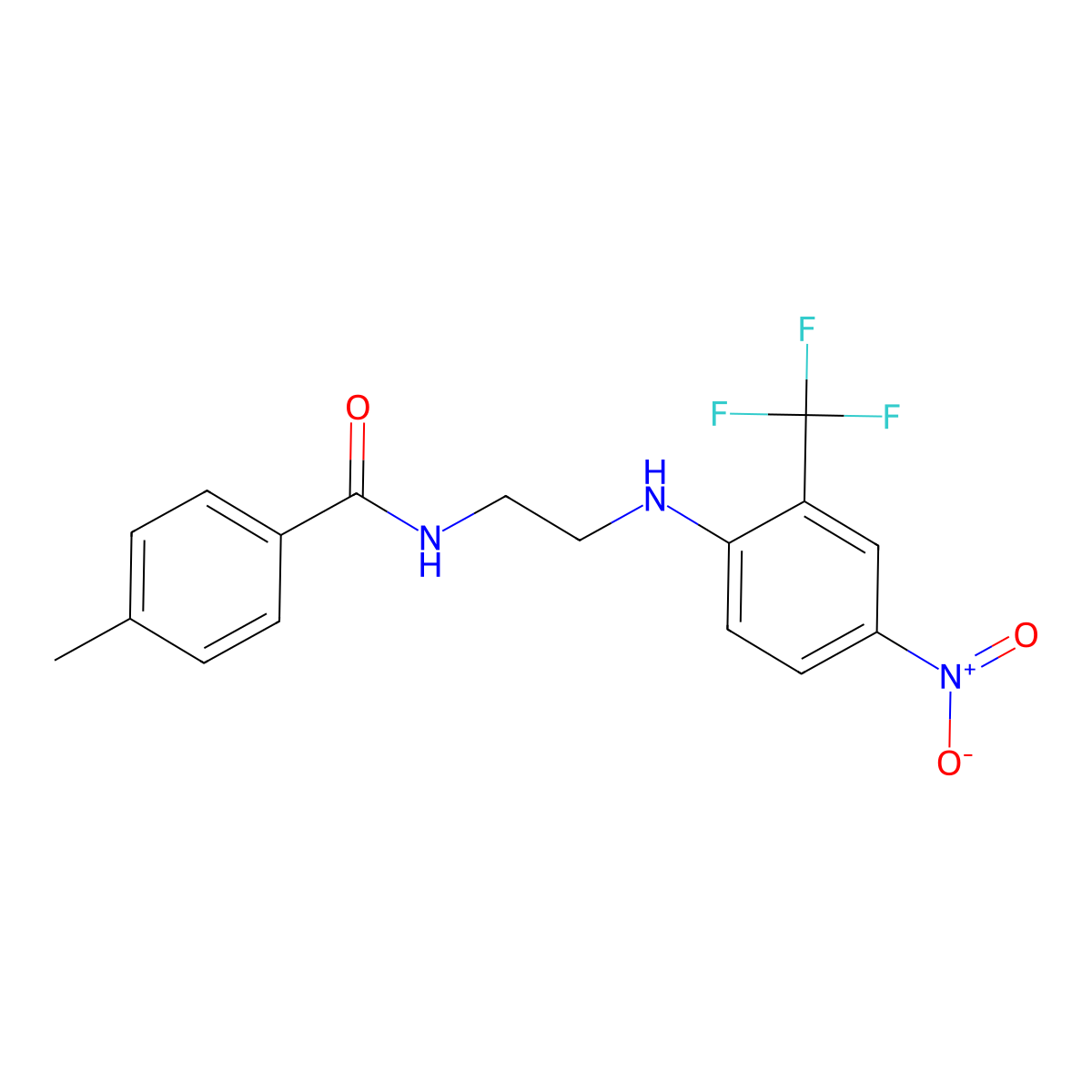 4-methyl-N-[2-[4-nitro-2-(trifluoromethyl)anilino]ethyl]benzamide molecular structure, CAS 347356-39-2