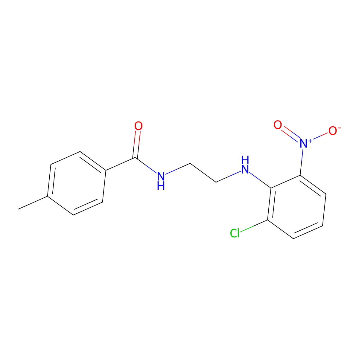 N-{2-[(2-chloro-6-nitrophenyl)amino]ethyl}-4-methylbenzamide molecular structure, CAS 347356-40-5