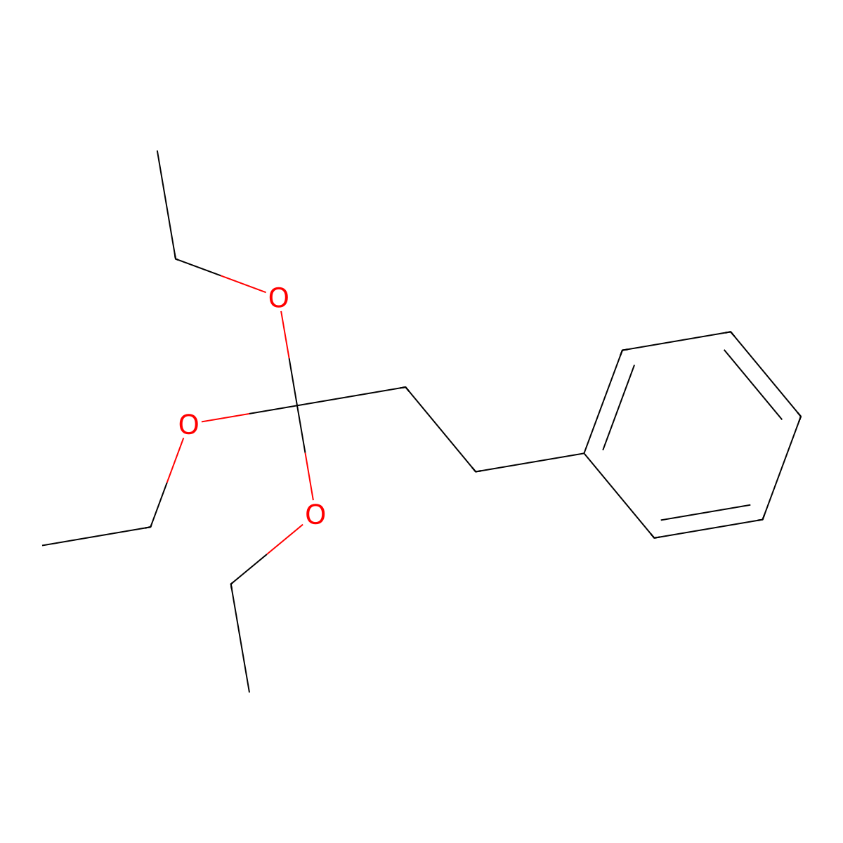 (3,3,3-Triethoxypropyl)benzene molecular structure, CAS 34736-83-9