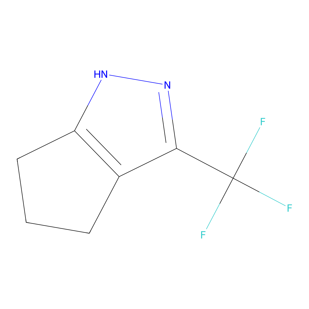 3-(Trifluoromethyl)-1,4,5,6-tetrahydrocyclopenta[c]pyrazole molecular structure, CAS 347361-46-0