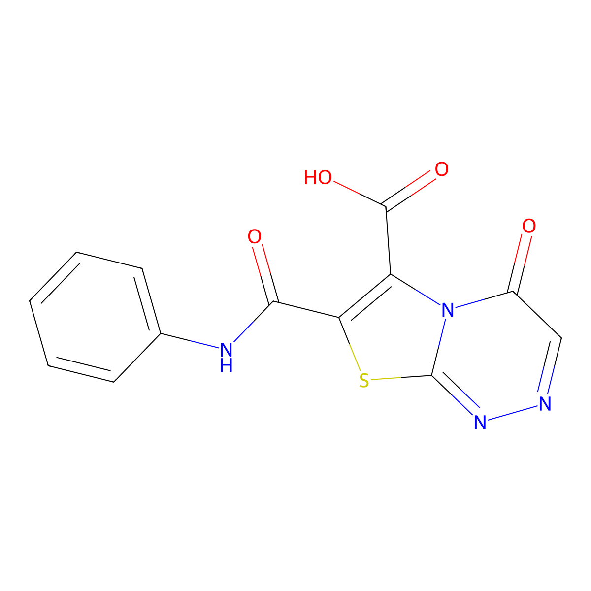 4-Oxo-7-(phenylcarbamoyl)-[1,3]thiazolo[2,3-c][1,2,4]triazine-6-carboxylic acid molecular structure, CAS 347363-94-4