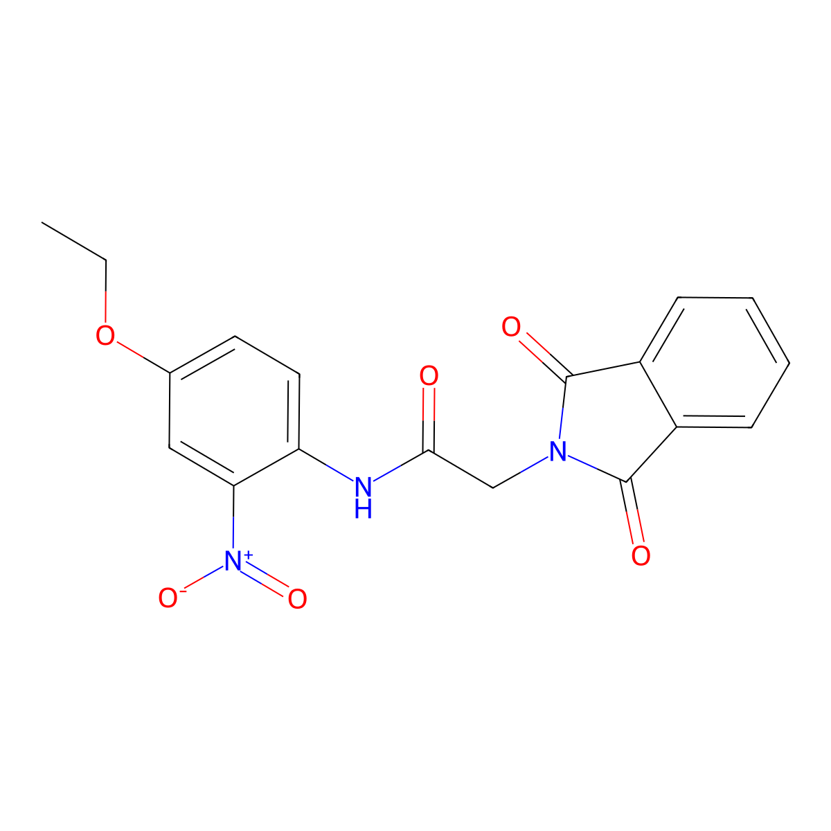 2-(1,3-dioxoisoindolin-2-yl)-N-(4-ethoxy-2-nitrophenyl)acetamide molecular structure, CAS 347364-04-9