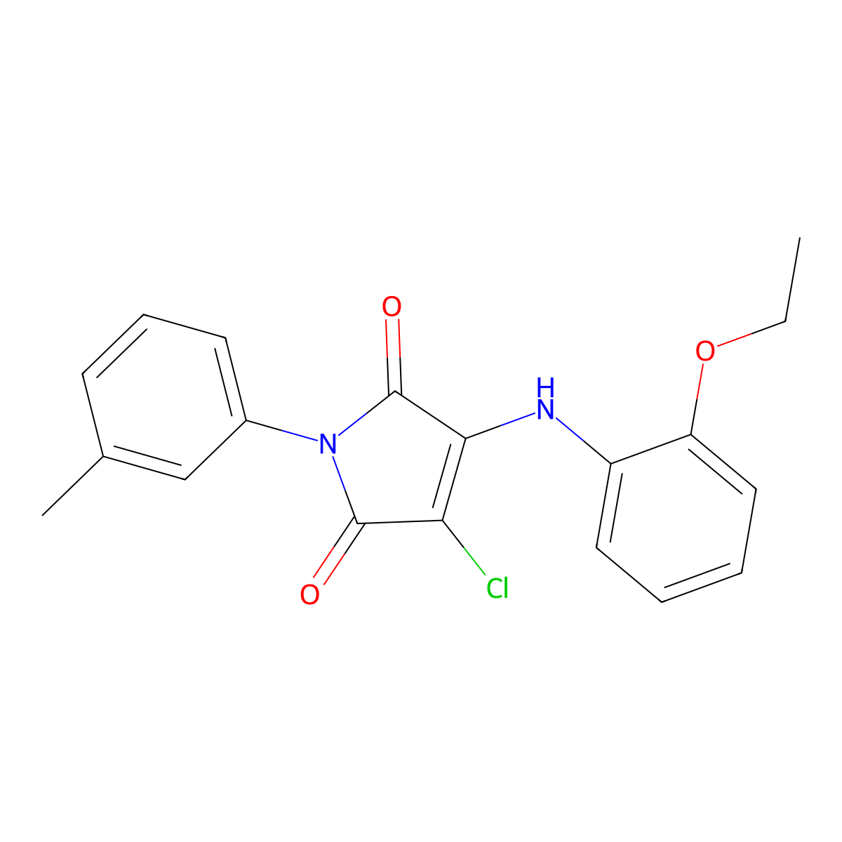 3-Chloro-4-(2-ethoxyanilino)-1-(3-methylphenyl)pyrrole-2,5-dione molecular structure, CAS 347365-11-1
