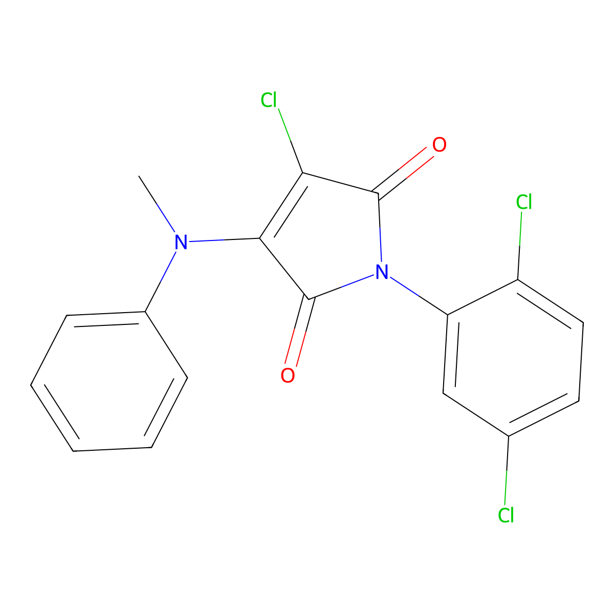 3-chloro-1-(2,5-dichlorophenyl)-4-(methylanilino)-1H-pyrrole-2,5-dione molecular structure, CAS 347365-49-5