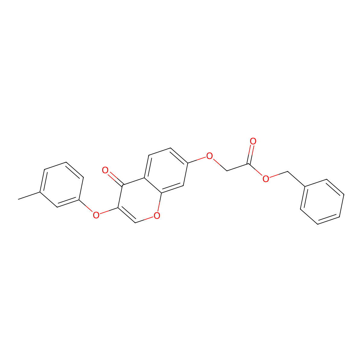 benzyl {[3-(3-methylphenoxy)-4-oxo-4H-chromen-7-yl]oxy}acetate molecular structure, CAS 347366-04-5