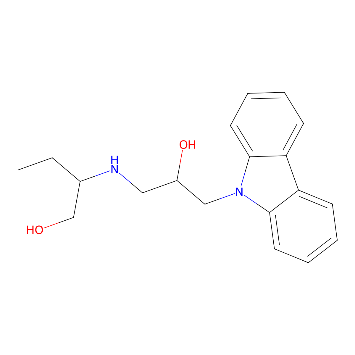 2-[(3-Carbazol-9-yl-2-hydroxypropyl)amino]butan-1-ol molecular structure, CAS 347368-94-9